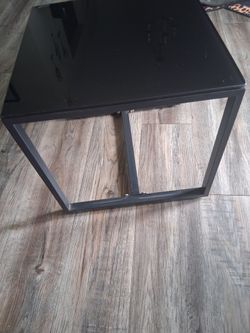 Glass side table