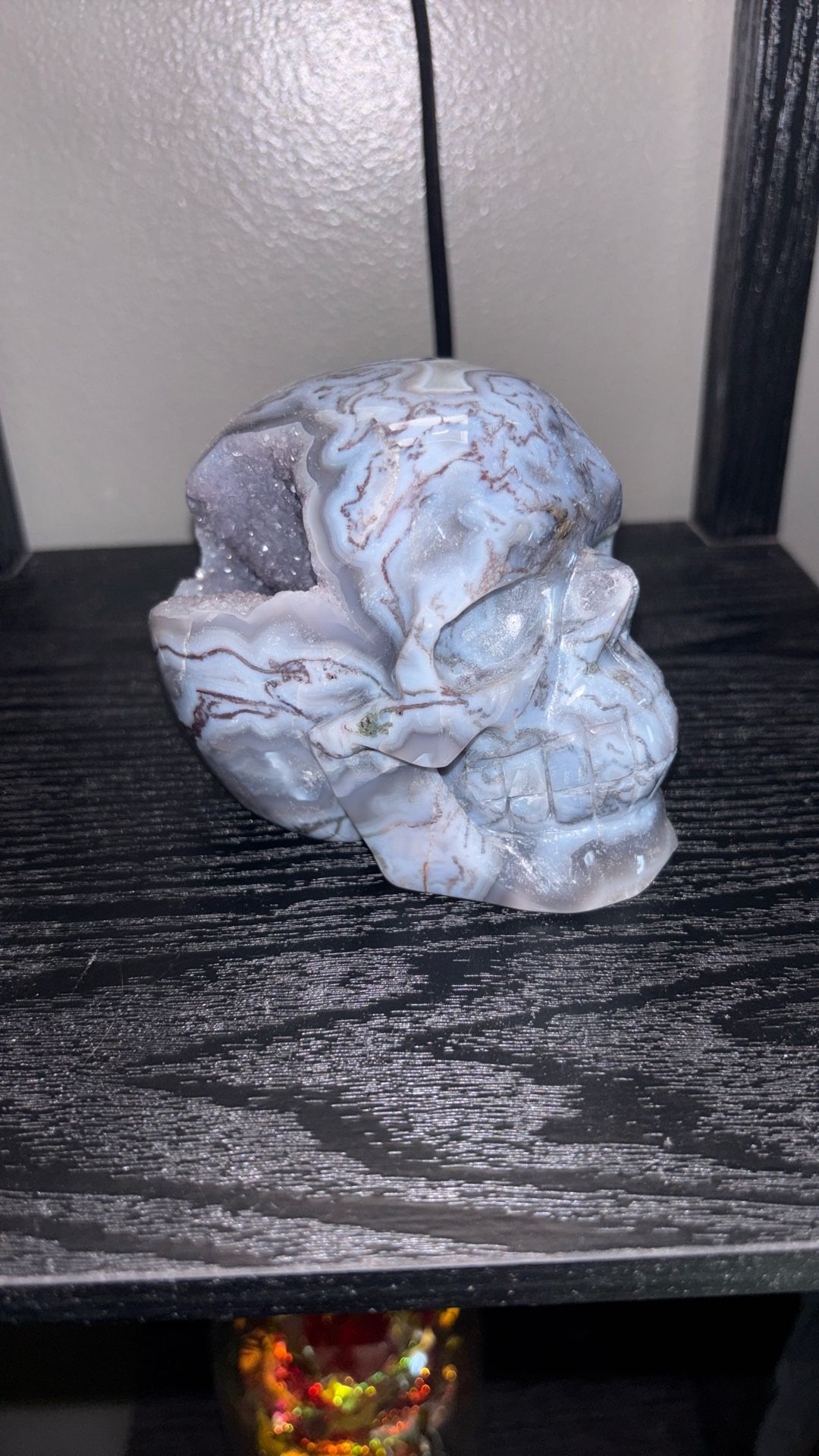 Druzy Agate Skull