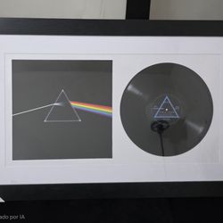 🎸 Pink Floyd – The Dark Side of the Moon – Vinilo enmarcado (original)