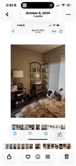 Tall Metal/Glass Shelves