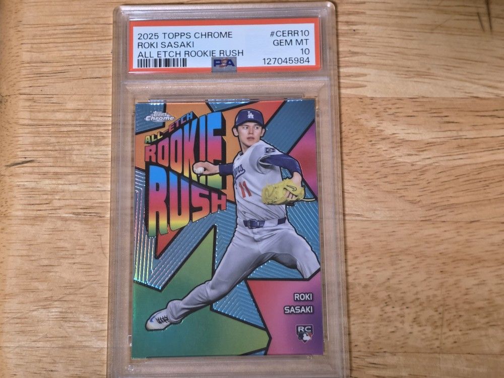 2025 Chrome Roki Sasaki Rookie Rush PSA 10