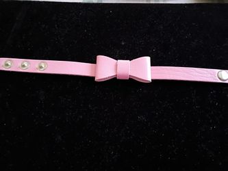 Faux leather  bow bracelet