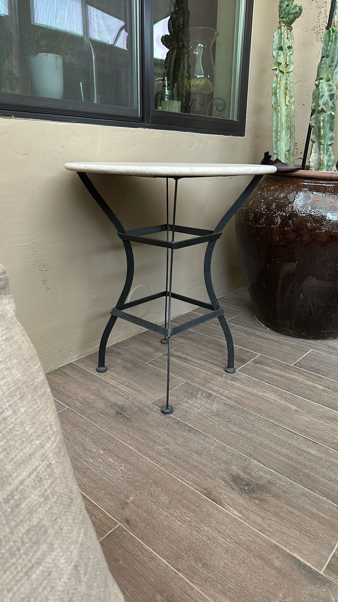 Travertine Bistro Table