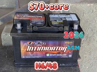 AGM Car battery group size 48/H6