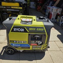 Ryobi 2300 Watt Recoil Start Bluetooth Super Quiet Gasoline Powered Digital Inverter Generator 
