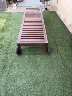 3 wooden Lounge chairs