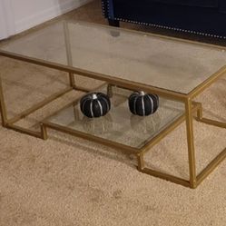 Brass/ Glass Coffee Table