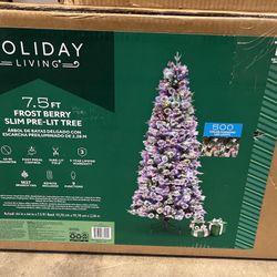 7.5 Ft Candle wood Pine Frost Berry Tree