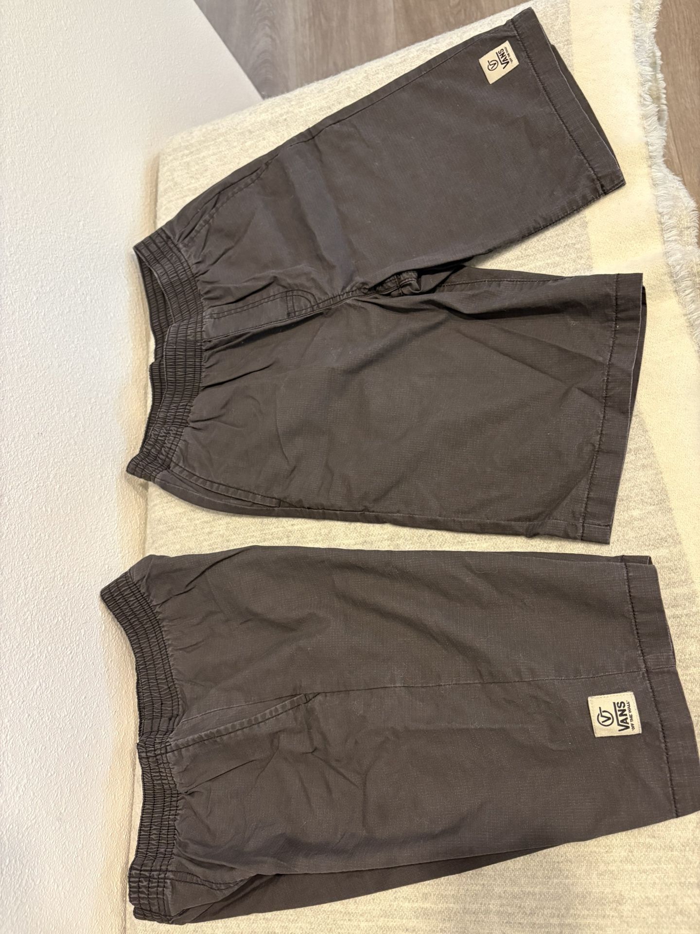 Boys Set of 2 Charcoal Grey Vans Shorts - Size M - Simi Valley
