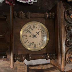 Vintage Antique Wall Clock Grandfather Clock Chime Clock
