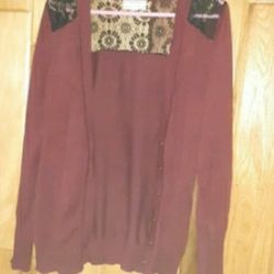 Medium Burgundy Button Up