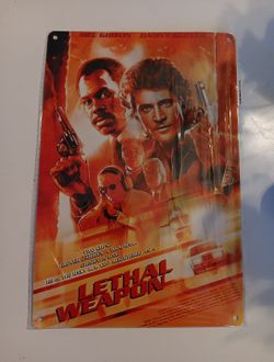 Lethal Weapon Movie Metal Poster Tin Sign 7.87"×11.8"