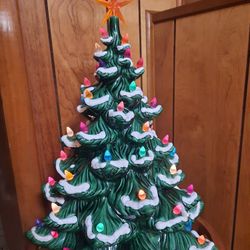 Vintage Christmas Tree Snow Flocker With Base Ceramic 