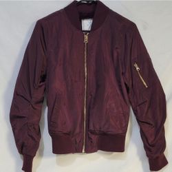 Angel Kiss Burgundy Bomber Jacket 