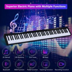 #14- 88 Key Digital Piano MIDI Keyboard with Pedal & Bag