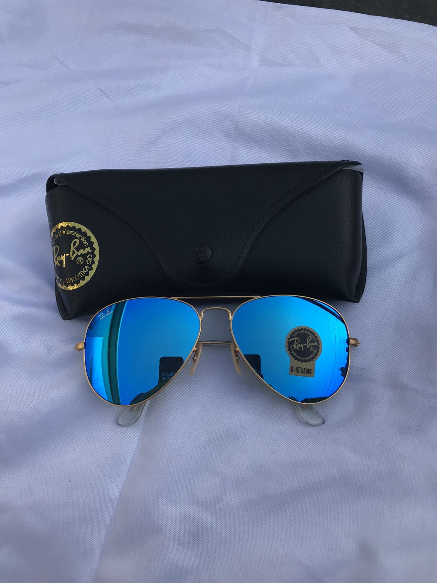 Blue Lenses Aviator 3025 Unisex Sunglasses 2 Pairs 