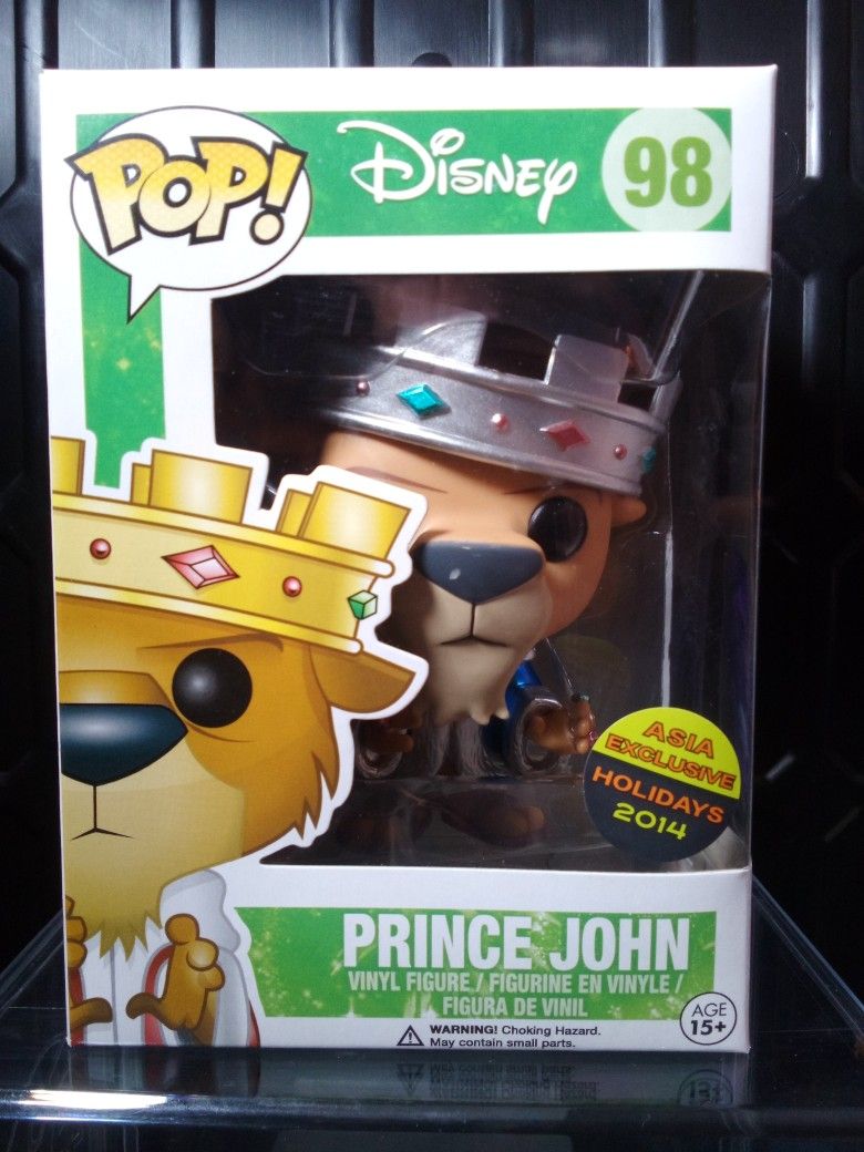 *NEGOTIABLE* Funko Pop Disney #98 Prince John Toy Tokyo Exclusive "Metallic/Platinum " Variant 