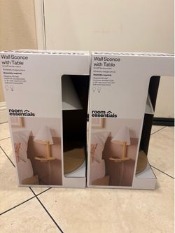 🌟 Brand New Room Essentials Sidekick Wall Sconce with Table – Wireless Charging 🌟
