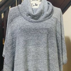 Gray Mix Poncho One size by Leo & Nicole
