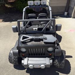 Power Wheels Jeep Wrangler Willys Battery Powered Ride On (2 Seater) 
