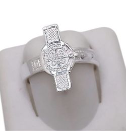 St. Benedict Crucifix Ring Sterling silver 925/Anillo Cruz de San Benito en Plata 925