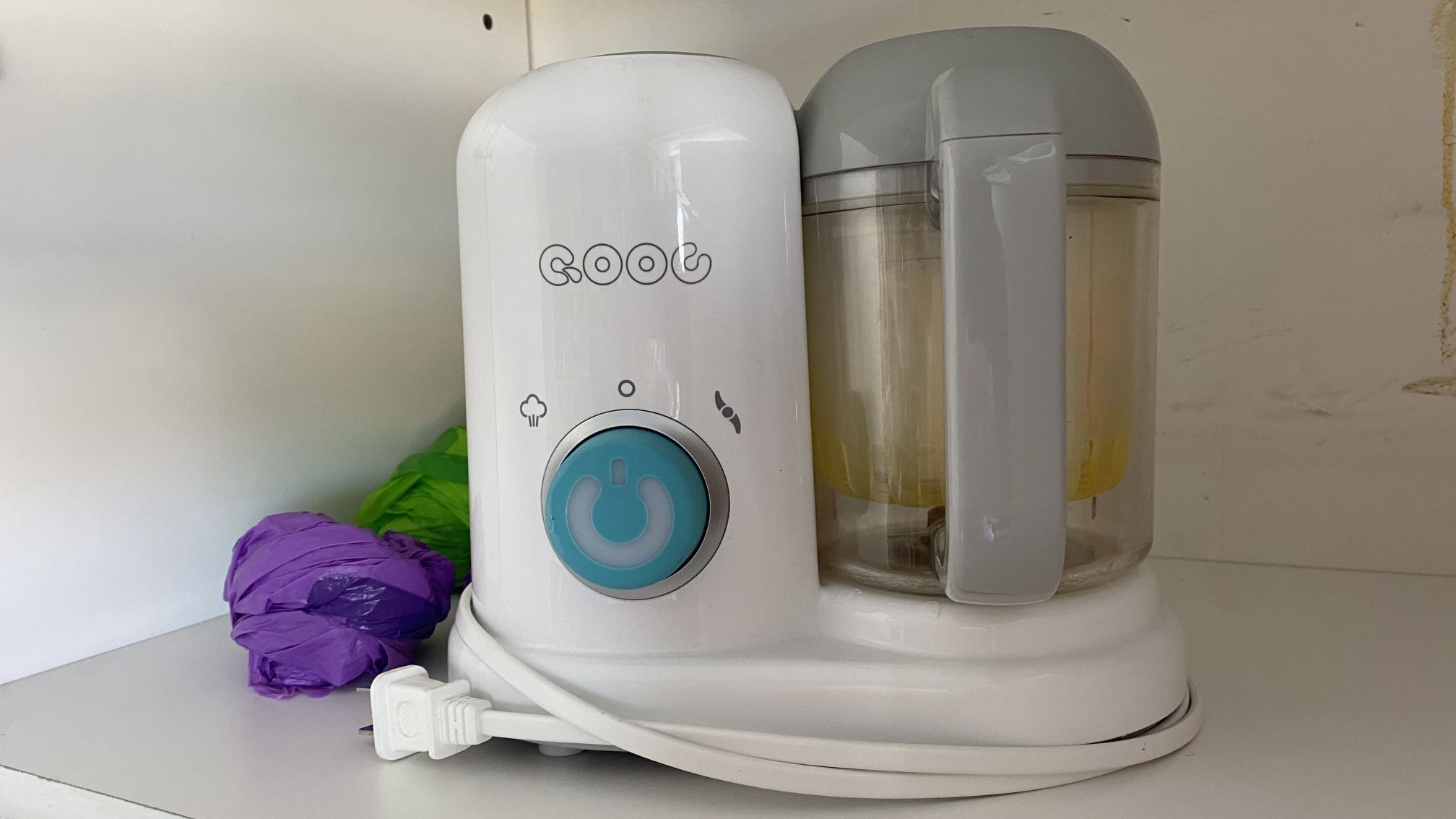 Baby Food Maker with Steam Basket, One Step Baby Food Processor Steamer Puree Blender Grinder Mills Machine, Auto Cooking Grinding and Sterili-zing fo