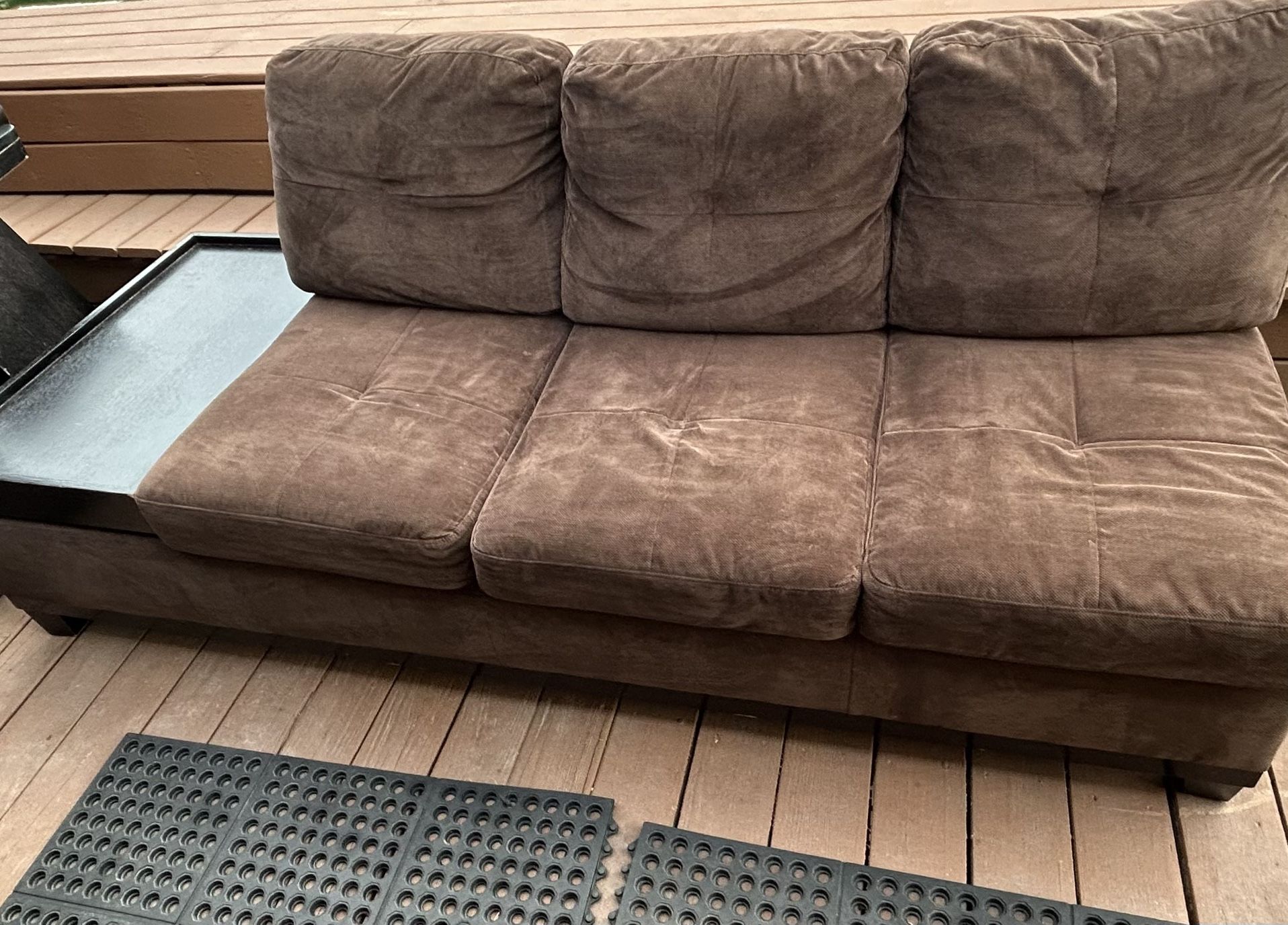 3 Piece Brown Sectional $150 OBO