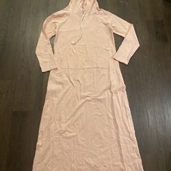 Womans Light Pink Hoodie Dress Size Médium By Everyday Basic #11