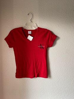 Calvin Klein Jeans Red V-Neck T-Shirt