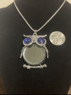 Owl Necklace With Long Chain