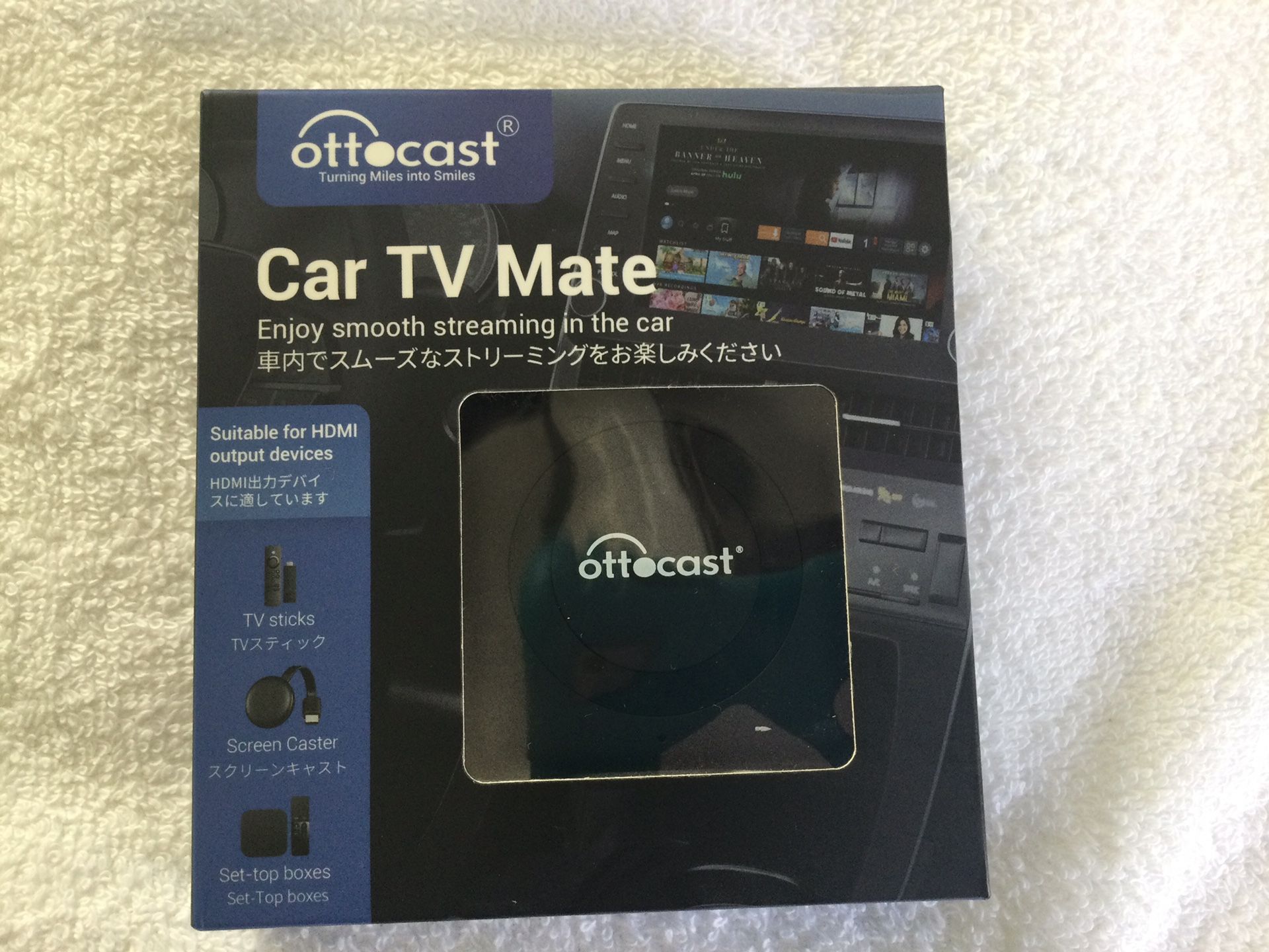 Ottocast Car TV Mate Pro Convert TV Stick to Screen & Wired to Wireless Carplay. HDMI, For Factory CarPlay Android Auto