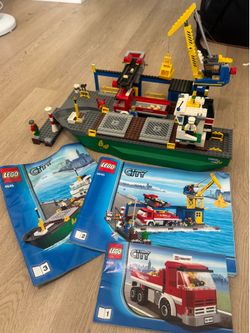 Lego- city cargo ship/ transport/ and dock