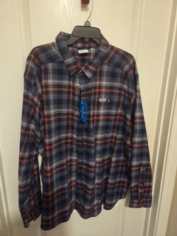 Columbia Flannel Plaid Shirt XXL Regular Fit