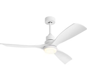 (Brand New in Box)  52 Inch Ceiling Fans with Lights Remote, White Ceiling Fans 3-Color Light, Timer, ETL Listed, 3 Downrods, 3 Blades, 6 Speed Modern