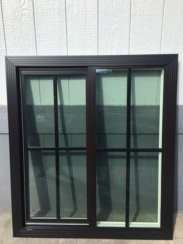 black vinyl windows with cross grid for sale in south gate