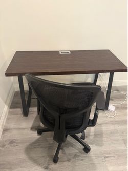 Office table and chair