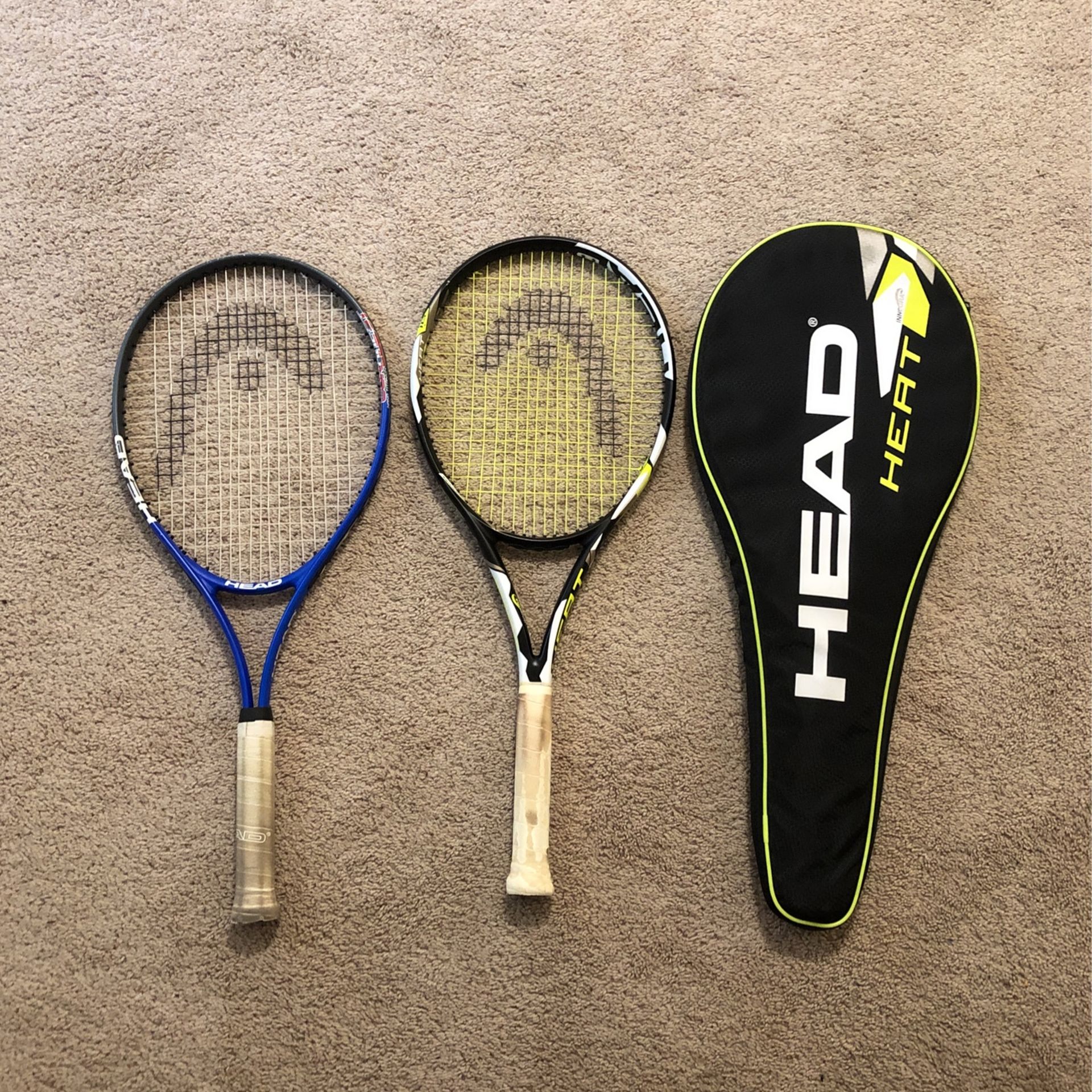 2 Tennis Rackets With 1 Tennis Bag