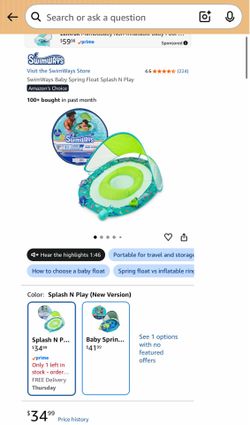 SwimWays Baby Spring Float Splash N Play