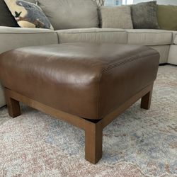 Vintage Leather Ottoman $50