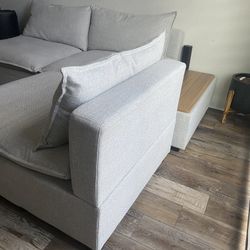 Beautiful Gray Movable Sectional Couch
