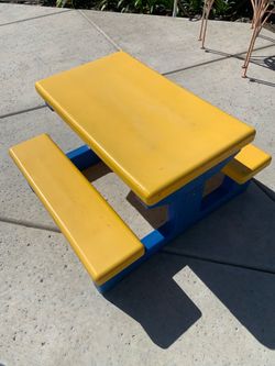 Kids picnic table bench