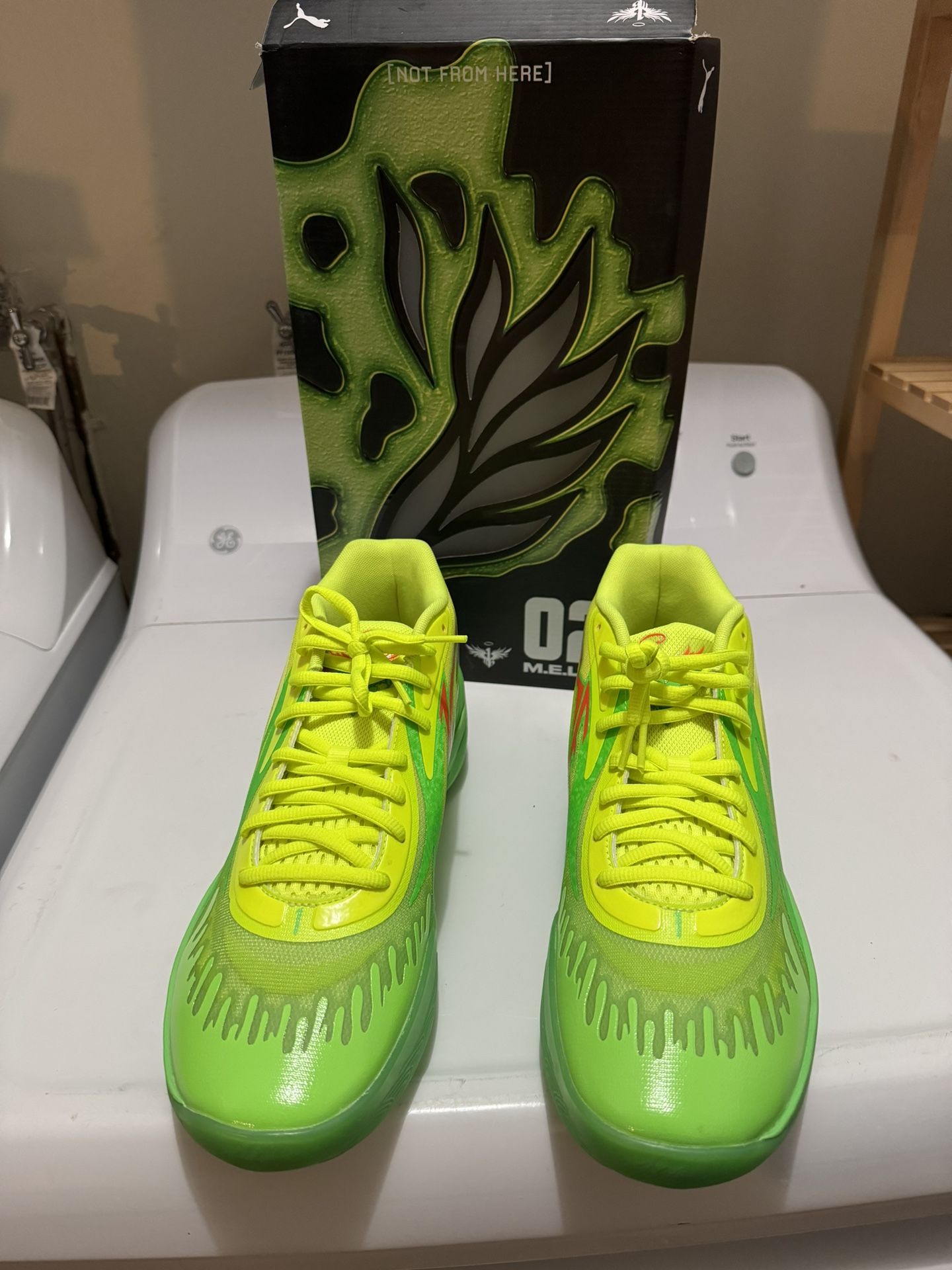Puma MB.02 Lamelo Ball X Nickelodeon Slime Fluro Green Lime 377584 