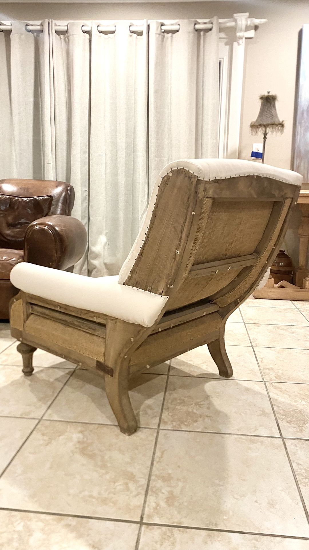 2-Restoration Hardware Deconstructed Club Chairs .