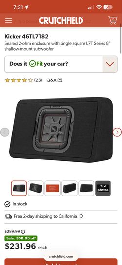 Kicker L7T 8 inch