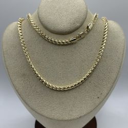 14k Yellow Gold Franco Link Chain