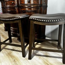 New Faux Leather BarStools Set Of 2