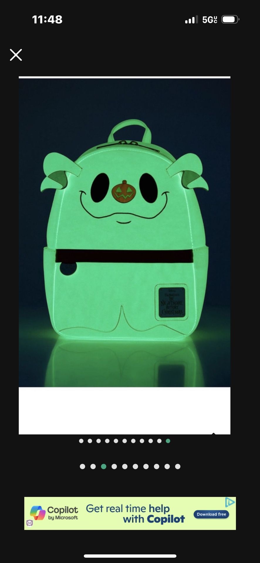 Nightmare Before Christmas “GLOWS IN THE DARK EXCLUSIVE ZERO -Wallet does not Glow ( Price Is Firm) Cash Only Pls
