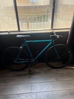 Teal Single Speed Fixed Gear Bike