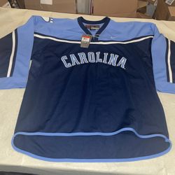 Nwt Hockey North Carolina Tar Heels Jersey Blue Nike NCAA Mens Large Vintage