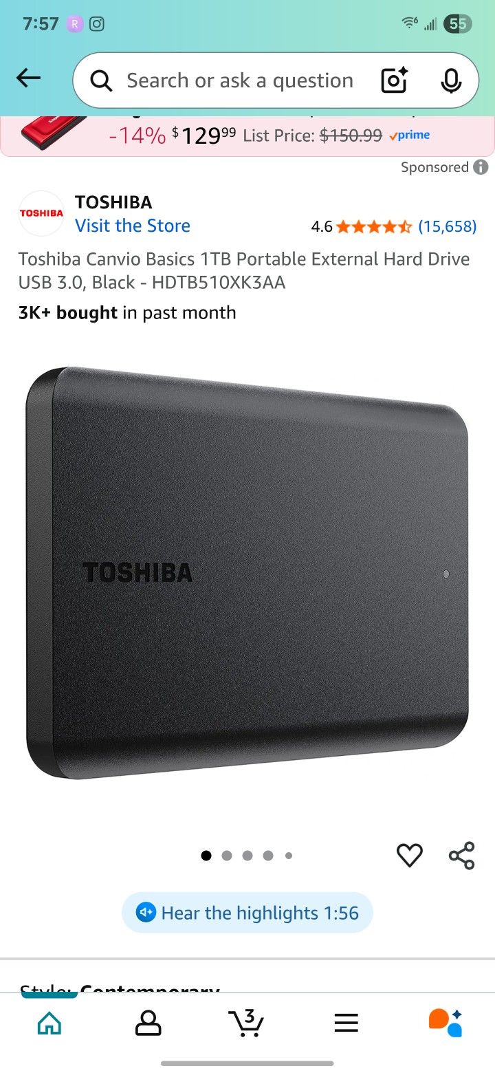 1TB Portible Hard Drive